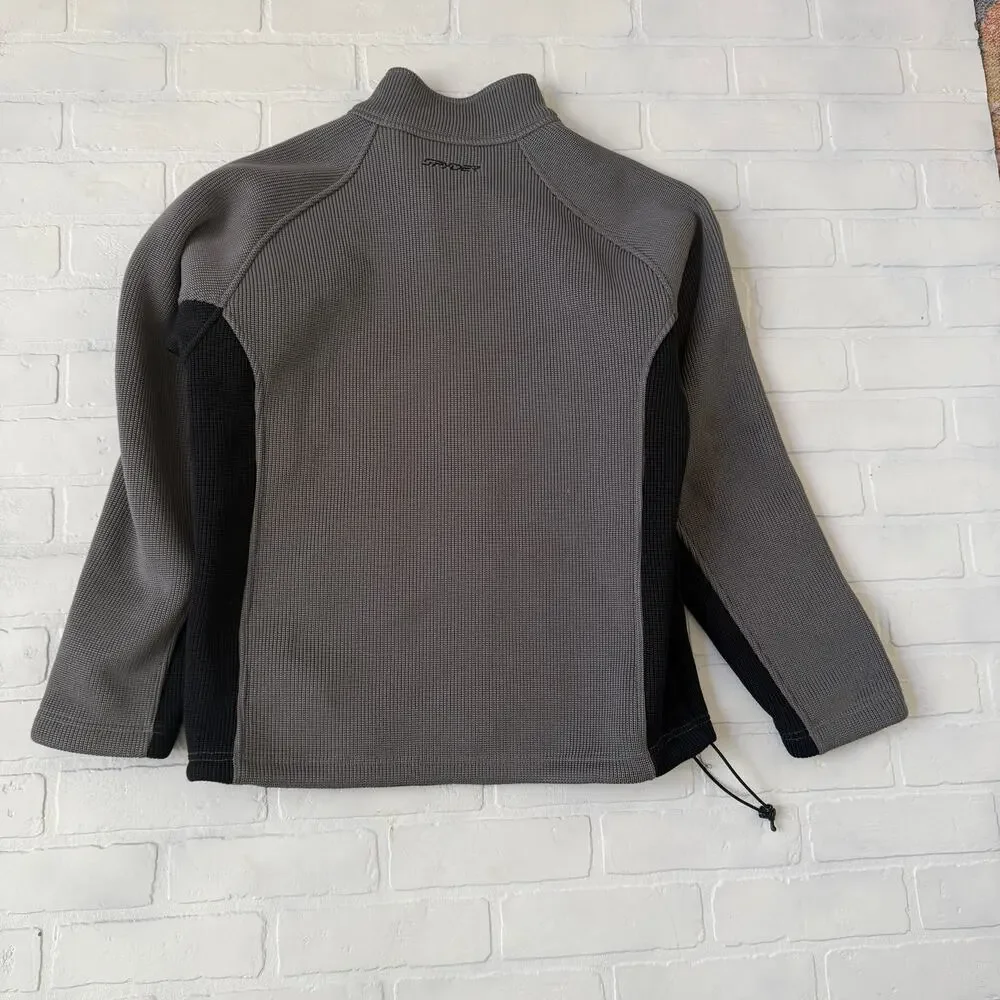 SPYDER Men's Core Sweater Knit Jacket Grey Black Insulated Zipper Pockets sz M